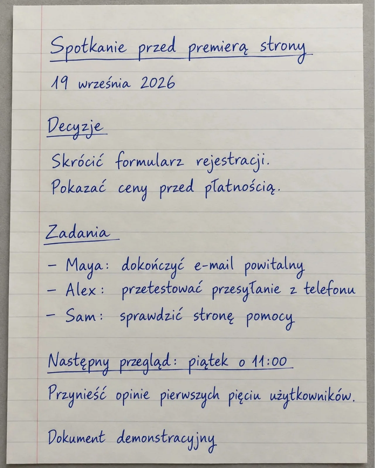 Notatki ze spotkania